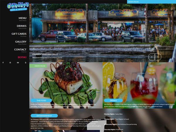 O'Maddys Landing Page